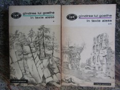 Mariana Sora - Gandirea lui Goethe in texte alese, 2 vol. (1973) foto