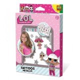 Set L.O.L. de tatuaje stralucitoare pentru fetite,+6 ani