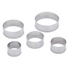 Set Forme Biscuiți Pastry Master, 5 Bucăți, Metalice, Rotunde, 5 Mărimi, Argintii, Oem