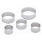 Set Forme Biscuiți Pastry Master, 5 Bucăți, Metalice, Rotunde, 5 Mărimi, Argintii