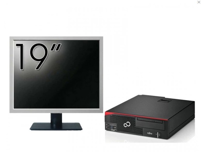 Pachet Calculator Fujitsu Esprimo D756 Desktop, Intel Core i5-6500 3.20GHz, 8GB DDR4, 500GB SATA, DVD-ROM + Monitor 19 Inch + Windows 10 Pro NewTechno
