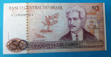 50 Cruzados nedatata anii 1980 Bancnota veche Brazilia