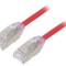 Patch cord F/UTP Cat6a LSZH Roșu 0,5m 28AWG