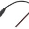Cablu DC 5,5/2,1 soclu drept negru 0,2m 2x0,5mm2