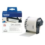 Banda Continua Hartie Original Brother Black on White, DK22205, pentru P-TOUCH QL-1100|1110|800|810|1050|1060|500|560|570|580|650|701, 62mmX30.48m, in