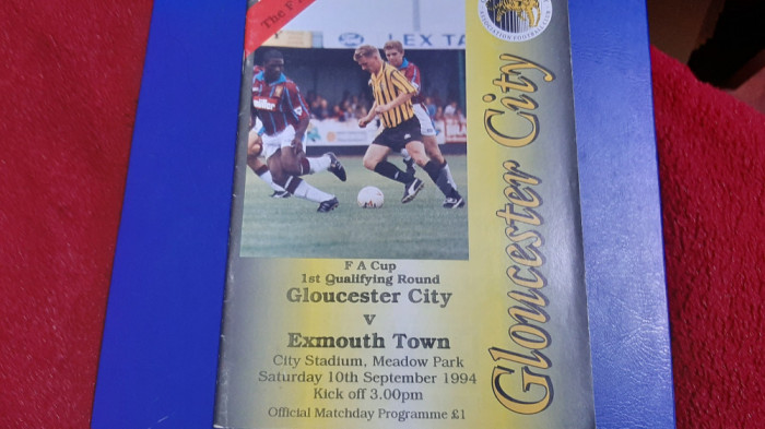 program Gloucester city - Exmouth Town