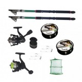 Pachet de pescuit cu 2 lansete 3,6m eastshark, doua mulinete si accesorii