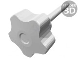 Buton de Reglare Negru 32mm M6 50mm