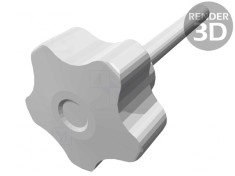 Buton de Reglare Negru 32mm M6 50mm