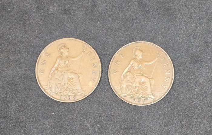 One Penny 1935 + 1936