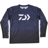 Bluza D-VEC Longsleeve Shirt UPF+ Navy marime XL, Daiwa