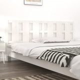 Tăblie de pat, alb, 205,5x4x100 cm, lemn masiv de pin, vidaXL