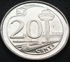 Moneda 20 CENTI - SINGAPORE, anul 2014 *cod 2369 A = A.UNC, Asia