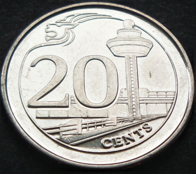 Moneda 20 CENTI - SINGAPORE, anul 2014 *cod 2369 A = A.UNC foto