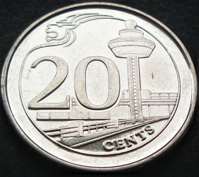 Moneda 20 CENTI - SINGAPORE, anul 2014 *cod 2369 A = A.UNC