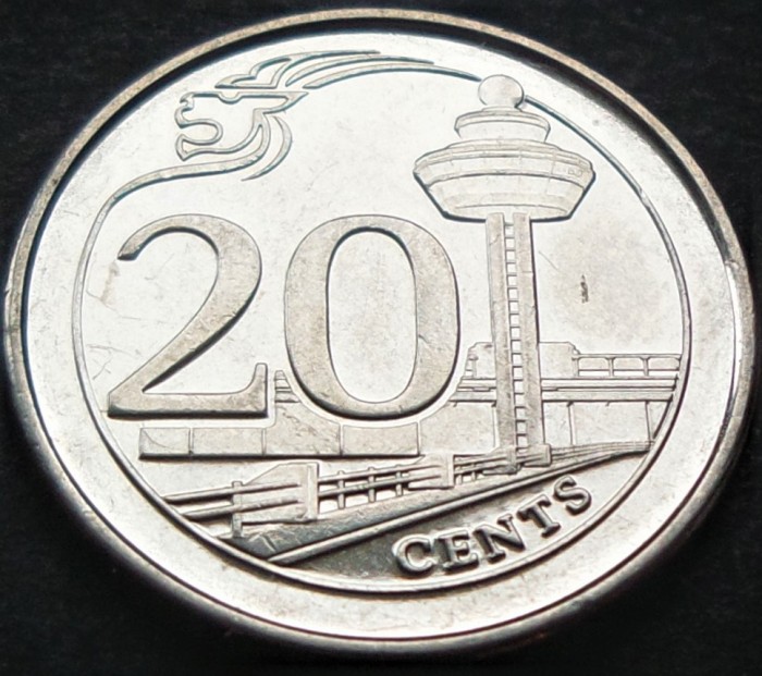 Moneda 20 CENTI - SINGAPORE, anul 2014 *cod 2369 A = A.UNC