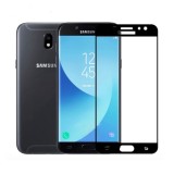 Folie protectie sticla curbata Samsung J5 2017 pentru tot ecranul (Full Cover) curbata 3D, Neagra
