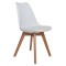 Scaun Celia - cadru lemn - imitatie piele alb