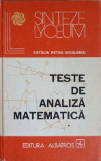 TESTE DE ANALIZA MATEMATICA-CATALIN PETRU NICOLESCU foto