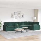 VidaXL Canapea modulară cu perne, verde &icirc;nchis, catifea