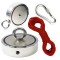 Magnet neodim tip oala 100 Kg pentru ridicat cu carlig inelar rotativ KD10417 Kraftdele