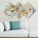 Cumpara ieftin Tablou MDF Iluzion, Multicolor, 115x60 cm, 4 bucati
