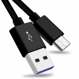 Cablu USB 2.0-C la USB-A T-T 1m 5A Negru, KU31CP1BK, Oem