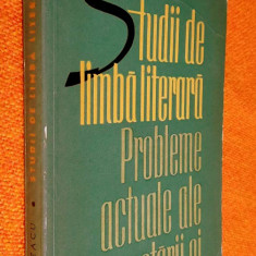 Studii de limba literara (Probleme actuale ale cercetarii ei) - Boris Cazacu