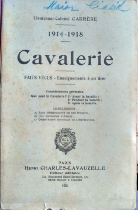 Cavalerie 1914-1918