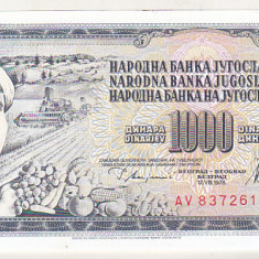 bnk bn Iugoslavia 1000 dinari 1978 unc