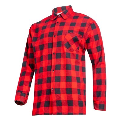 CAMASA FLANEL CU CAROURI / ROSU - 3XL/H-194 foto