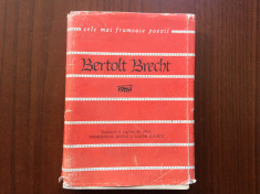 bertolt brecht versuri cele mai frumoase poezii editura tineretului 1964 RPR foto