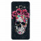 Husa silicon pentru Samsung Grand Prime, Colorful Skull Roses Space