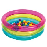 Tarc Gonflabil Copii IMK cu 50 Bile Multicolor, 86x25 cm, Material Durabil, +1 An