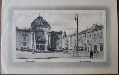 Carte postala, Cernauti Teatrul de Stat, 1911 foto