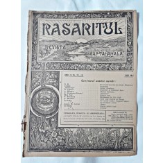 Revista Rasaritul, anul IV, nr.33-36/1922 (din cuprins, versuri de V.Militaru)