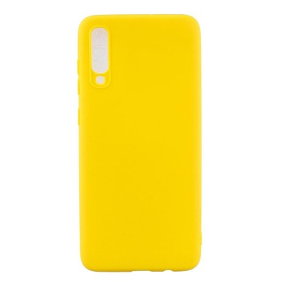 Husa SAMSUNG Galaxy A70 \ A70s - Silicone Cover (Galben) foto