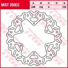 Disc frana fata spate TRW MST350EC - Yamaha WR - YZ 125 (02-06) - WR-F - YZ-F 250 (03-15) - WR-F - YZ-F 426-450