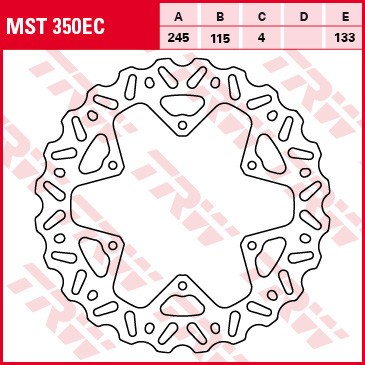 Disc frana fata spate TRW MST350EC - Yamaha WR - YZ 125 (02-06) - WR-F - YZ-F 250 (03-15) - WR-F - YZ-F 426-450 foto