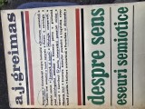 DESPRE SENS - ESEURI SEMIOTICE de A.J. GREIMAS ,1975