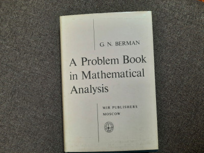 G. N. Berman - A problem book in mathematical analysis foto