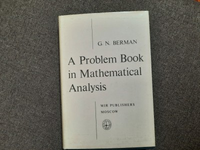 G. N. Berman - A problem book in mathematical analysis foto