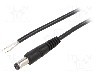 Cablu alimentare DC, cabluri, DC 5,5/1,7 mufa, negru, 1,5m, WEST POL - P55-TT-C050-150BK