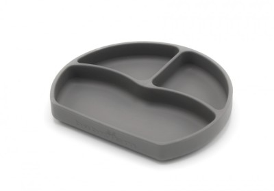 Farfurie din silicon cu 3 compartimente pentru auto-diversificare babyjem (culoare: gri) foto