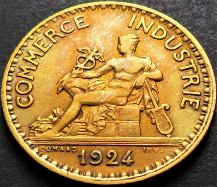 Moneda istorica (BUN PENTRU) 1 FRANC - FRANTA, anul 1924 * cod 4427 C
