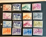 UPU 1949 &ndash; 4 serii complete colonii britanice și franceze (Pitcairn, Johore, Swaziland, Nouvelles H&eacute;brides) &ndash; MNH-A7