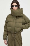 Herskind geaca femei, culoarea verde, de iarna, oversize