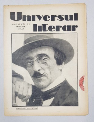 REVISTA &amp;#039;UNIVERSUL LITERAR&amp;#039;, ANUL XLV, NR. 21, 19 MAI 1929 foto