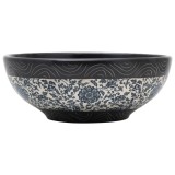 Cumpara ieftin Lavoar de blat, negru si albastru, rotund, &Phi;41x14 cm, ceramica
