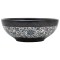 Lavoar de blat, negru si albastru, rotund, &Phi;41x14 cm, ceramica